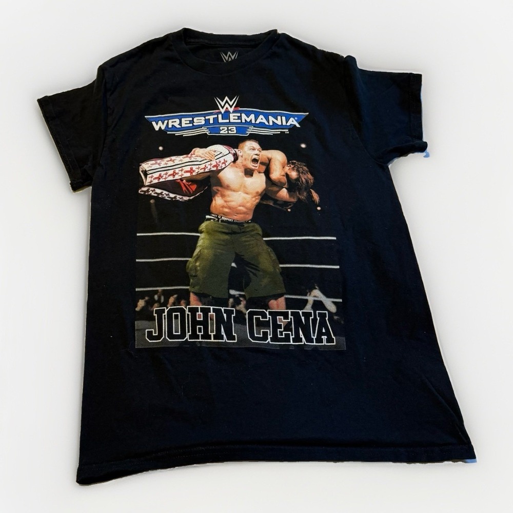 WWE WrestleMania 23 John Cena Shawn Michaels Graphic Tee Small